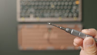 Use the 4 M2x3 daughterboard fasteners in your fastener pack.