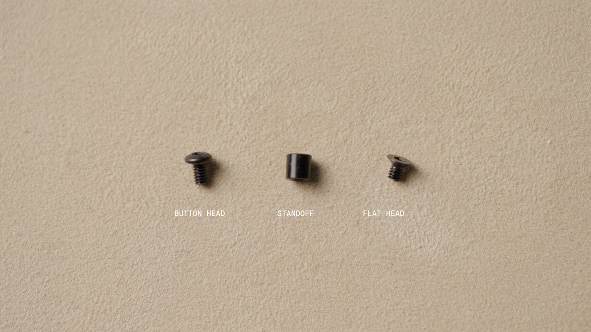 Optional standoff fasteners.