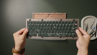 The PCB can only be placed one way, with the cutout matching the blocker on the top case.